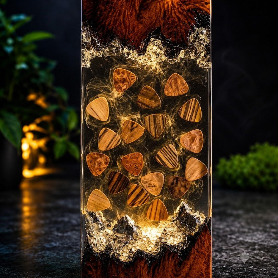 Lilith’s Guitar Pick Lamps